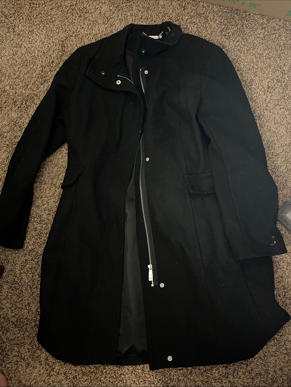 Calvin Klein Wool Blend Peacoat